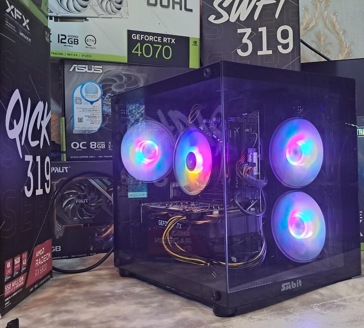 کیس گیمینگ آکواریومی Core i5 گرافیک XFX 8GB|رایانه رومیزی|تهران, میدان ولیعصر|دیوار