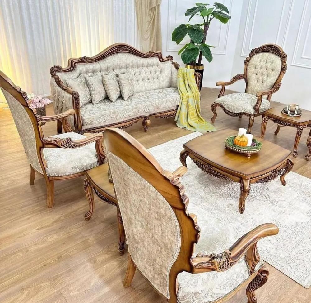 مبل استیل‌کلاسیک‌طرح‌جدید گندم|مبلمان خانگی و میز عسلی|کرج, حصارک پایین|دیوار