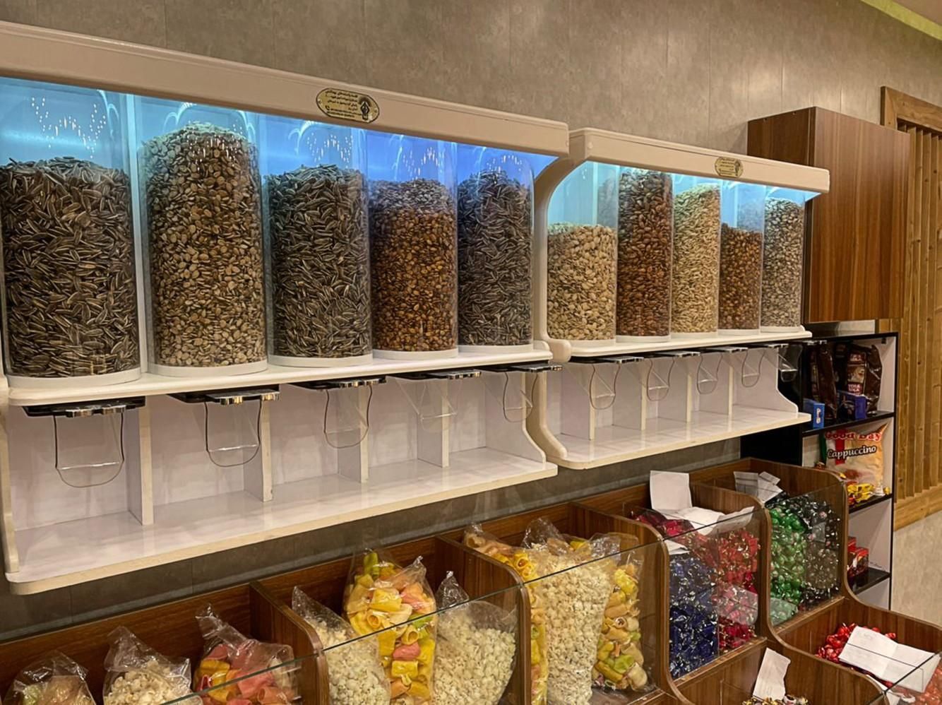 استند خشکبار قفسه مکانیزه استوانه قفسه اجیل شکلات|فروشگاه و مغازه|کرج, گلشهر|دیوار