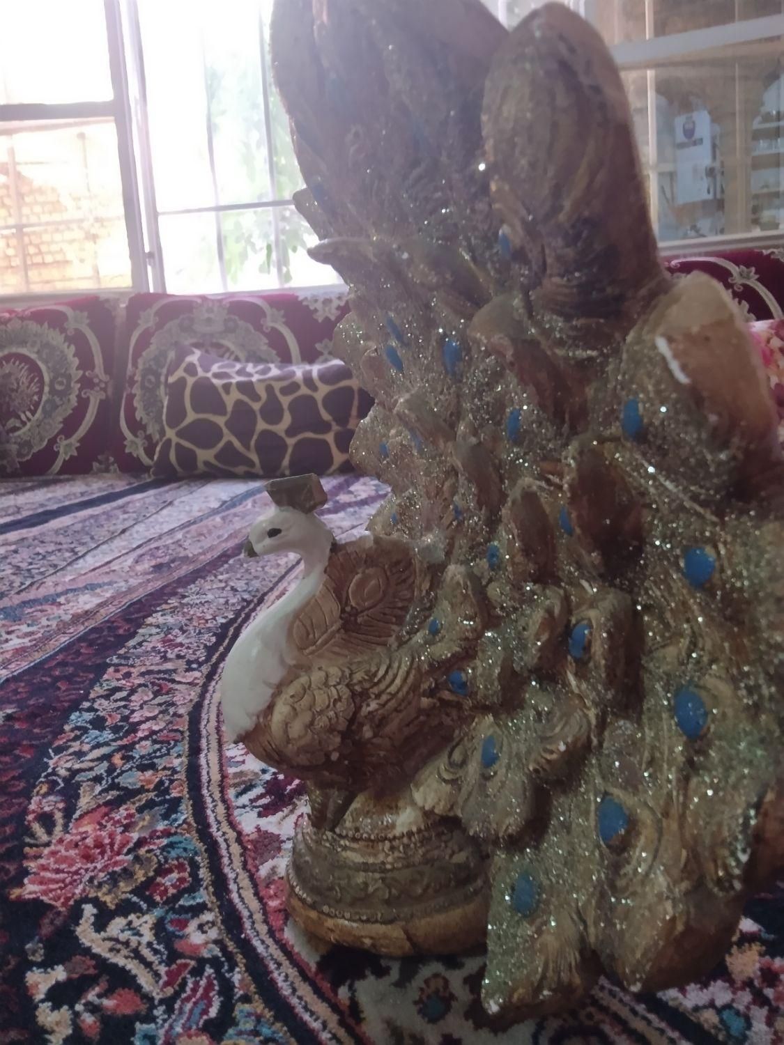 مجسمه ی طاووس|مجسمه، تندیس، ماکت|مشهد, پنجتن|دیوار