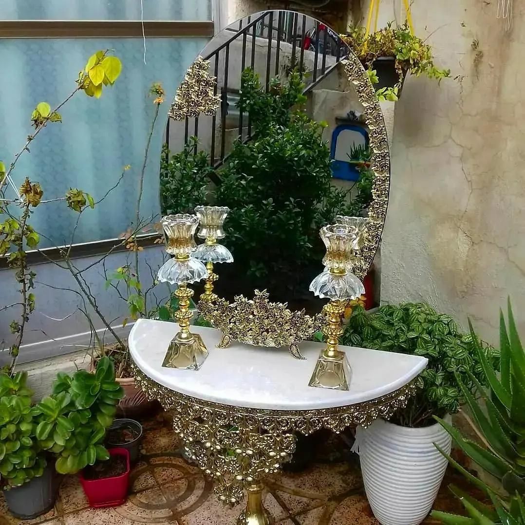 سرویس آیینه و شمعدان و میز عروس روکش نقره سایز ۷۰|آینه|تهران, یاخجی آباد|دیوار