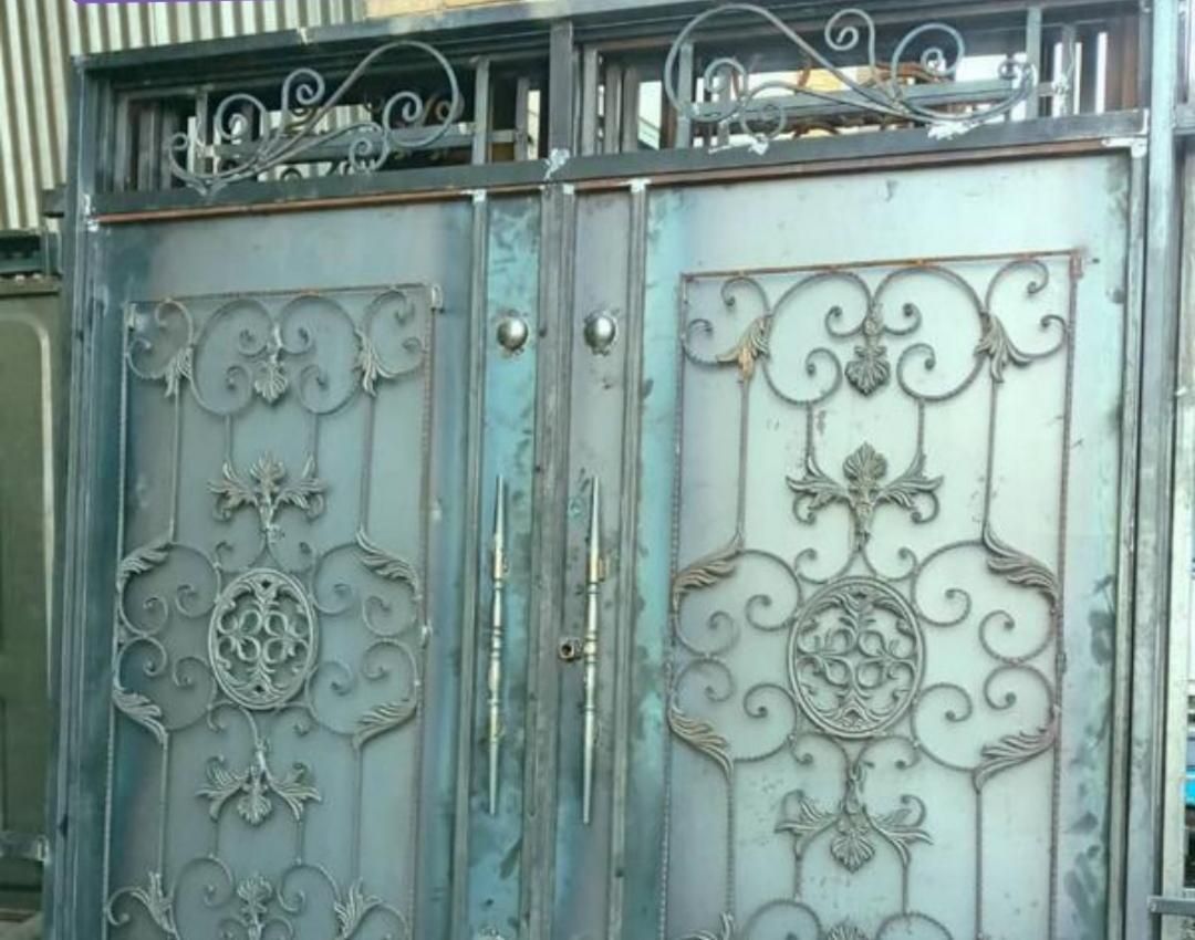 درب اهنی حیاط طرح فرفوژه کد۲|مصالح و تجهیزات ساختمان|اهواز, زرگان|دیوار