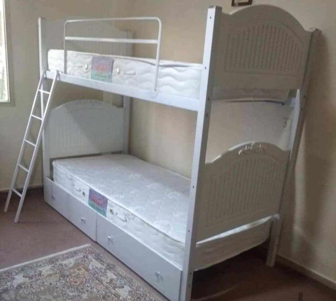 تخت دوطبقه فلزی و چوبی و تک نفره|تخت و سرویس خواب|ایلام, |دیوار