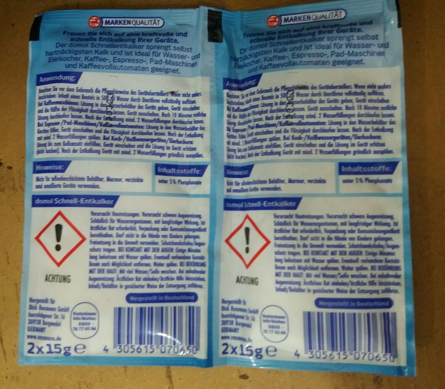 پودرتمیزکننده ازبین برنده رسوبات آهکی DOMOL آلمانی|مواد شوینده و دستمال کاغذی|اهواز, کوروش|دیوار