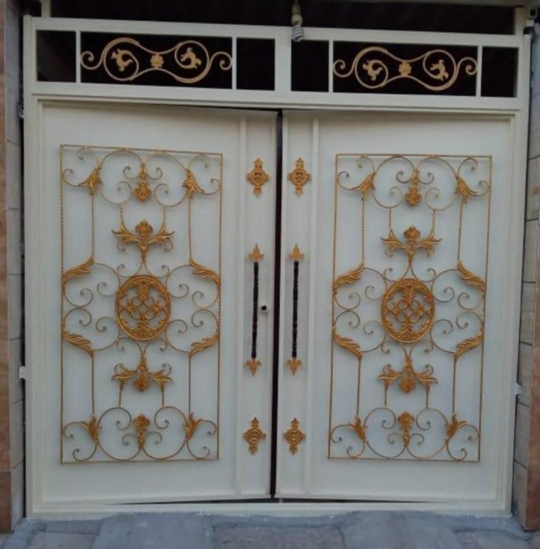 درب اهنی حیاط طرح فرفوژه کد۲|مصالح و تجهیزات ساختمان|اهواز, زرگان|دیوار