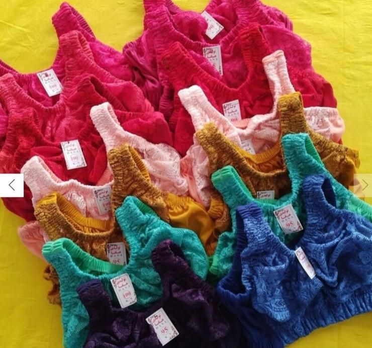 سوتین هندی نخ تریکو و گیپور با ایستایی|لباس|مبارکه, |دیوار