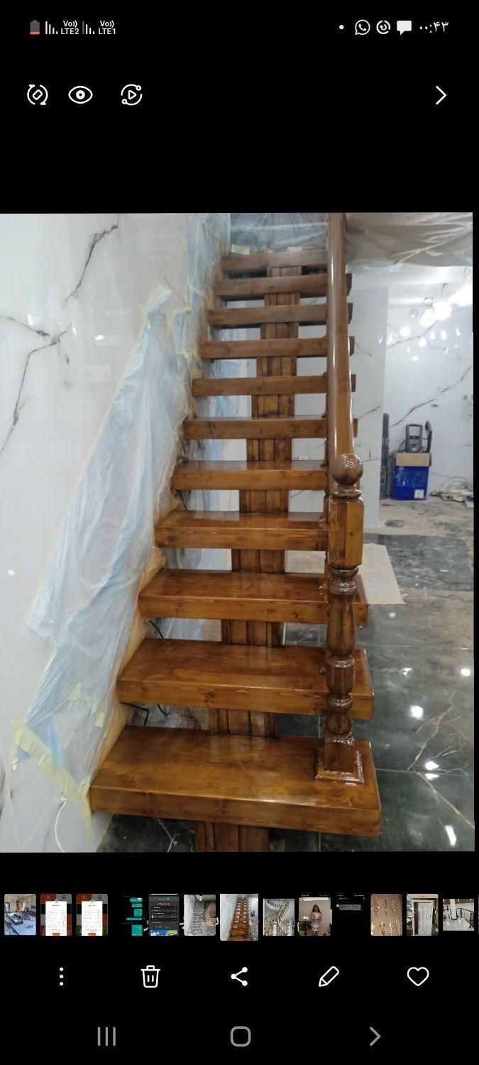 کاور پله و نرده چوبی، پلای وود و روکش چوب|مصالح و تجهیزات ساختمان|پردیس, |دیوار