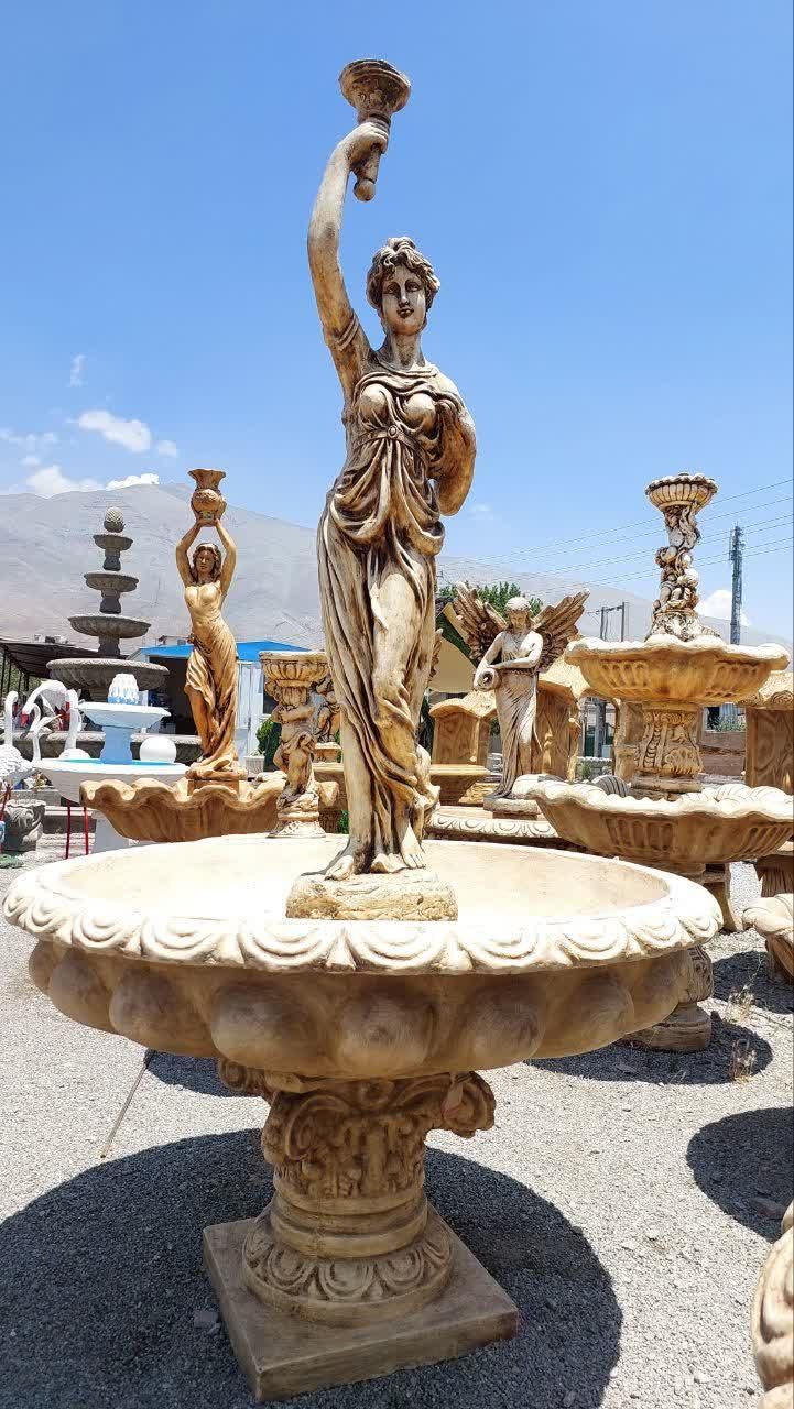 آبنما مجسمه دار بتن گلاس سنگین مقاوم ویلایی فواره|مصالح و تجهیزات ساختمان|آستارا, |دیوار