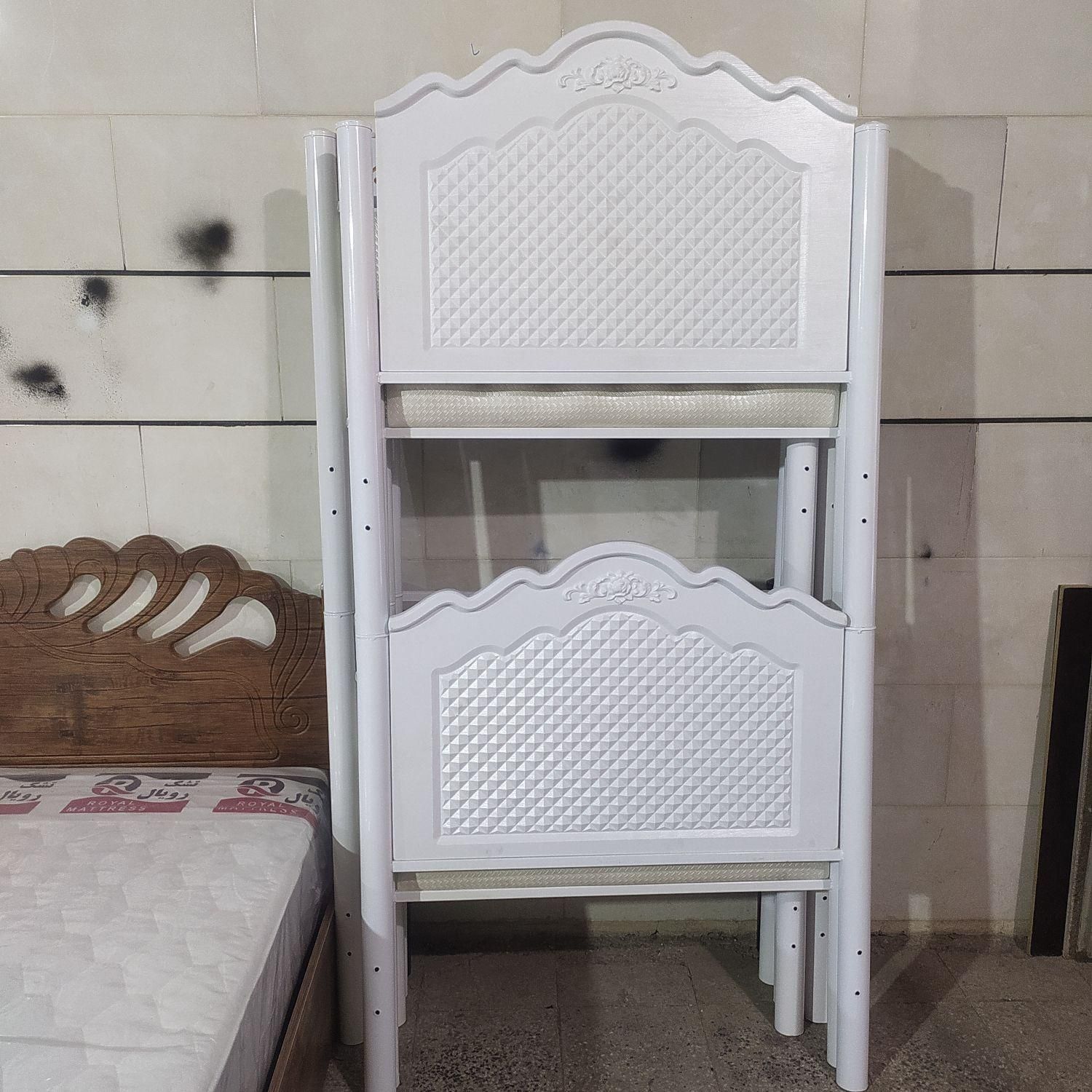 تخت خواب دو طبقه اسپرت سفید|تخت و سرویس خواب|اصفهان, هفتون|دیوار