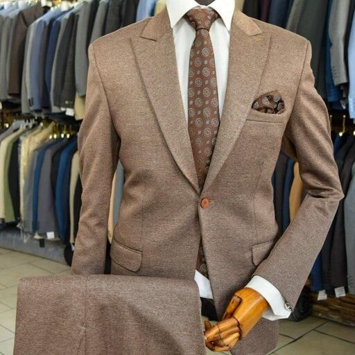 کت و شلوار اسلیم فیت دارچینی(شوک پلاس )|لباس|تبریز, |دیوار