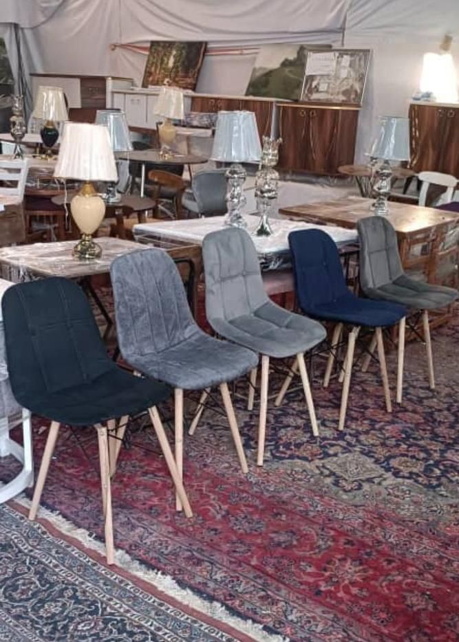 صندلی تک پایه ایفلی پارچه ای مدل لمسه|صندلی و نیمکت|شیراز, وزیرآباد|دیوار