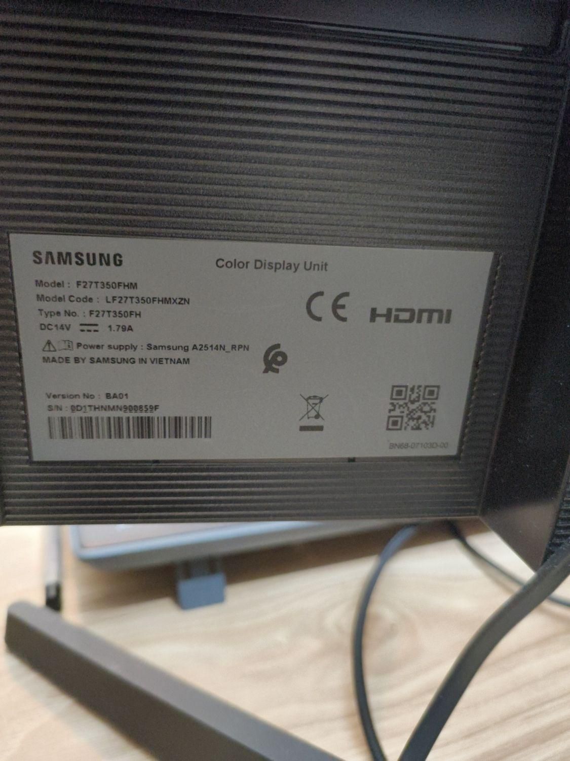 مانیتور 27 اینچ samsung|قطعات و لوازم جانبی رایانه|تهران, حشمتیه|دیوار