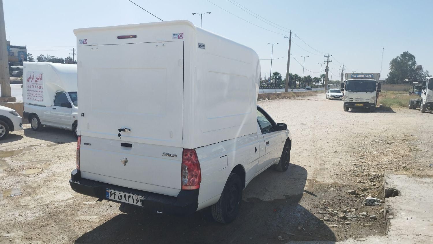 اطاق مسقف فایبرگلاس عقب وانت آریسان ارتفاع بلند22|قطعات یدکی و لوازم جانبی|بندر گناوه, |دیوار