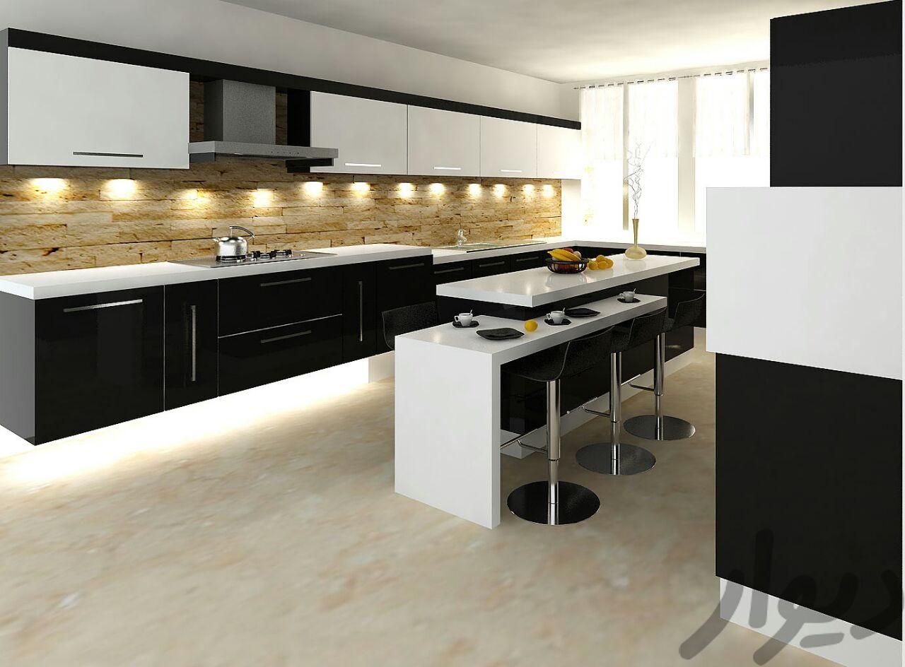 طراحی 3 بعدی سیستم آشپزخانه ، دکوراسیون داخلی