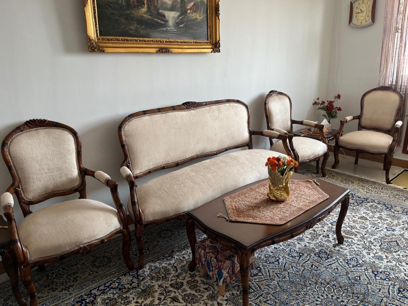 مبلمان چوب راش ۹ نفره زیر قیمت|مبلمان خانگی و میز عسلی|رشت, شهریاران|دیوار