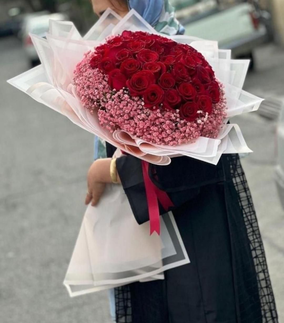 گل رز، ماشین عروس، دسته گل|گل و گیاه طبیعی|قزوین, |دیوار