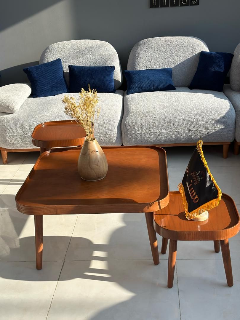 جلومبلی عسلی چوبی مدل چهار گوش|مبلمان خانگی و میز عسلی|مشکیندشت, |دیوار