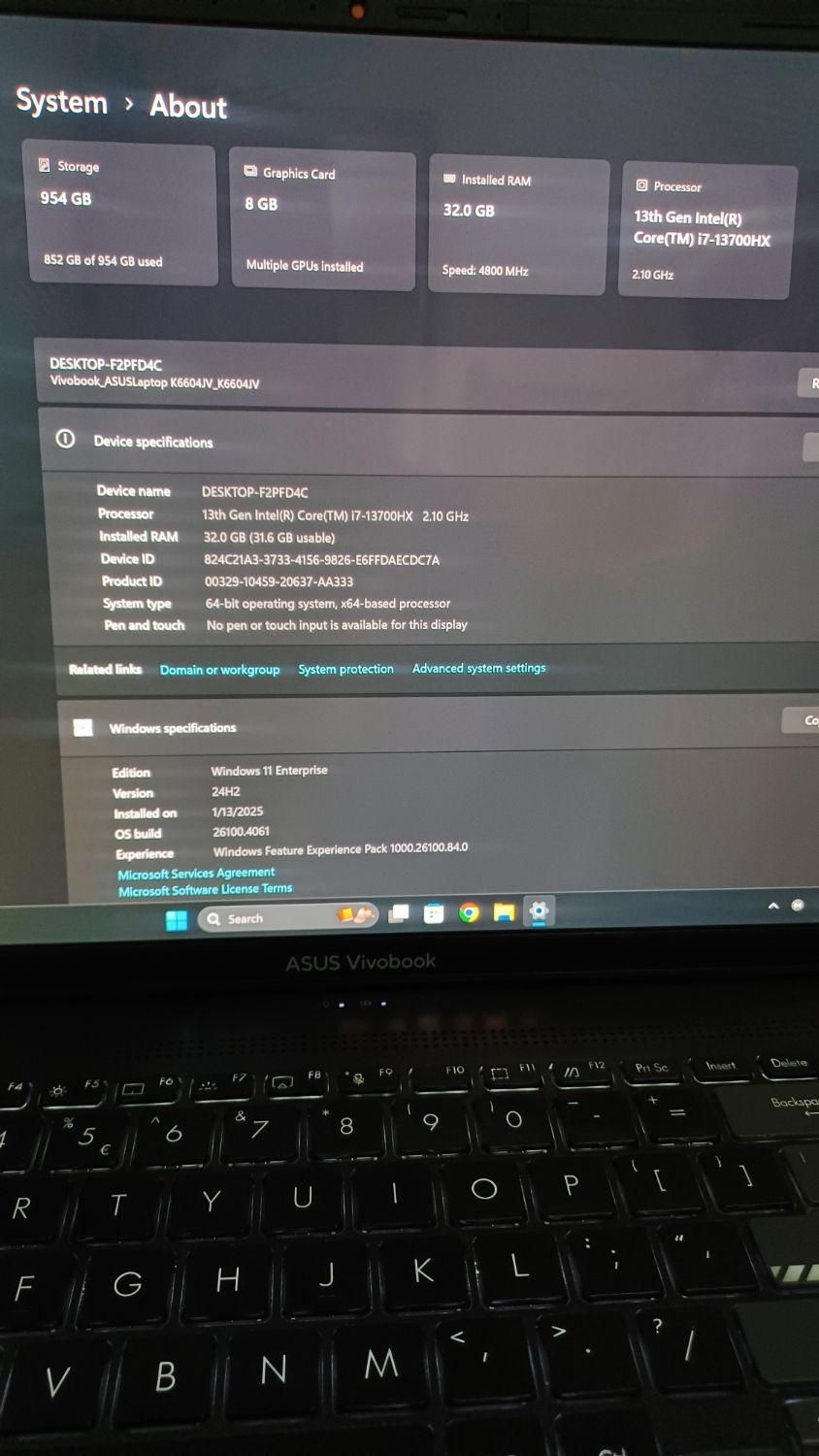 لبتاپ asus vivobook pro 16x oled|رایانه همراه|رشت, کوی جام جم|دیوار