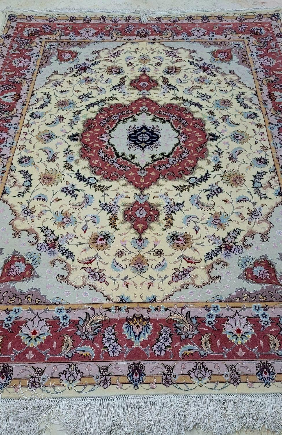 فرش دستباف قالیچه دستبافت ۳ متری ۵۰ رج تبریز نو|فرش|تهران, پونک|دیوار