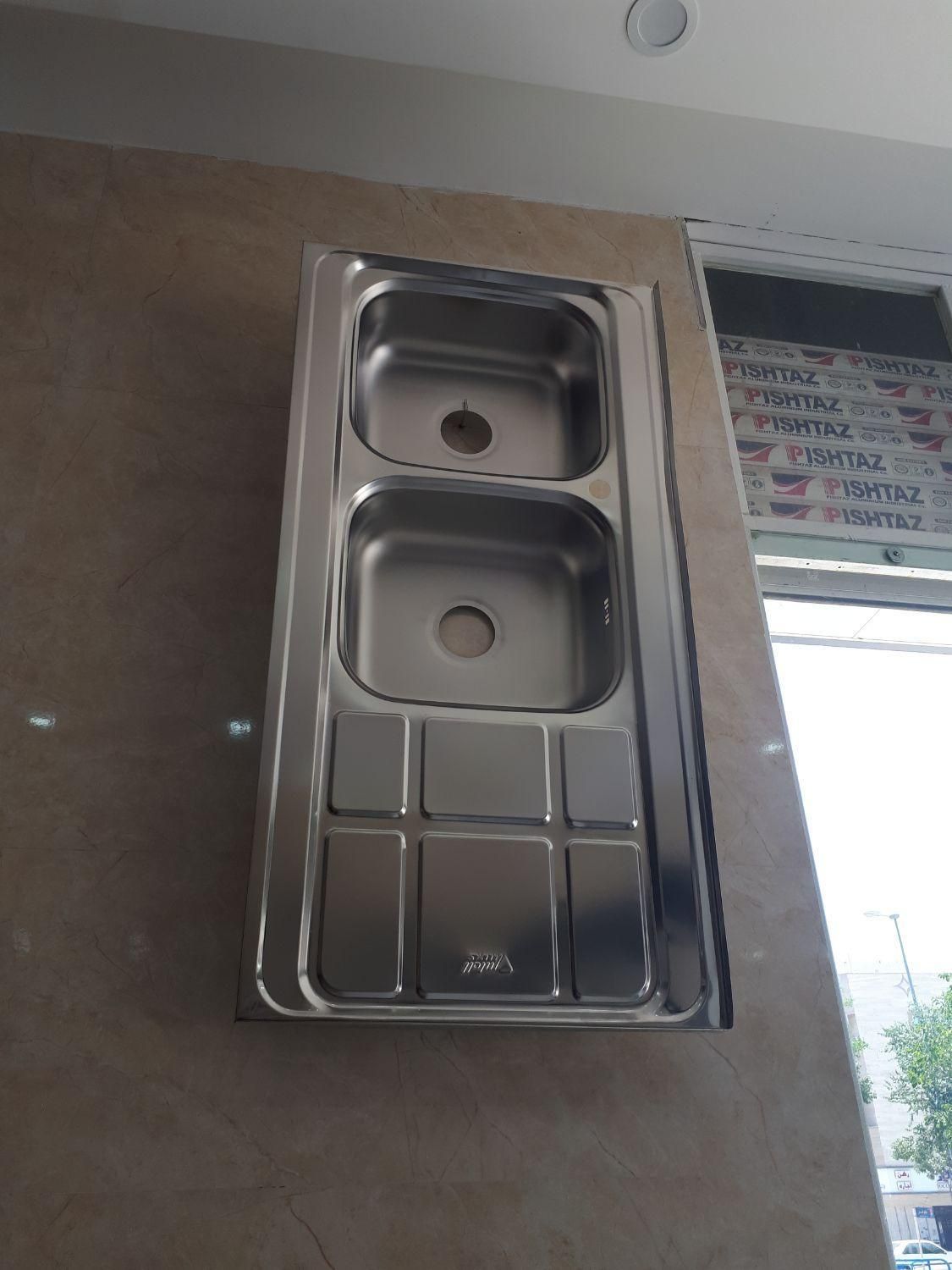 سینک دو قلو عمیق و ضخیم|مصالح و تجهیزات ساختمان|اقبالیه, |دیوار