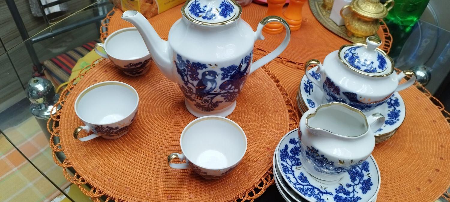 ست چای خوری قلم ابی|ظروف سرو و پذیرایی|تهران, نظام‌آباد|دیوار