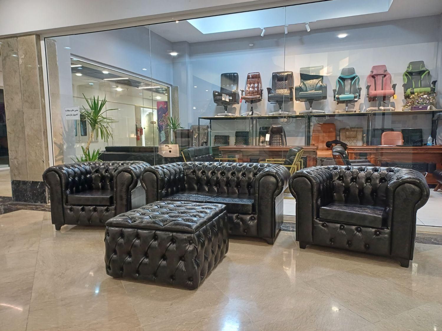 مبل اداری چسترفیلد+میزکانترفلز کتابخانه صندلی ثابت|دفتر کار|بندرعباس, |دیوار