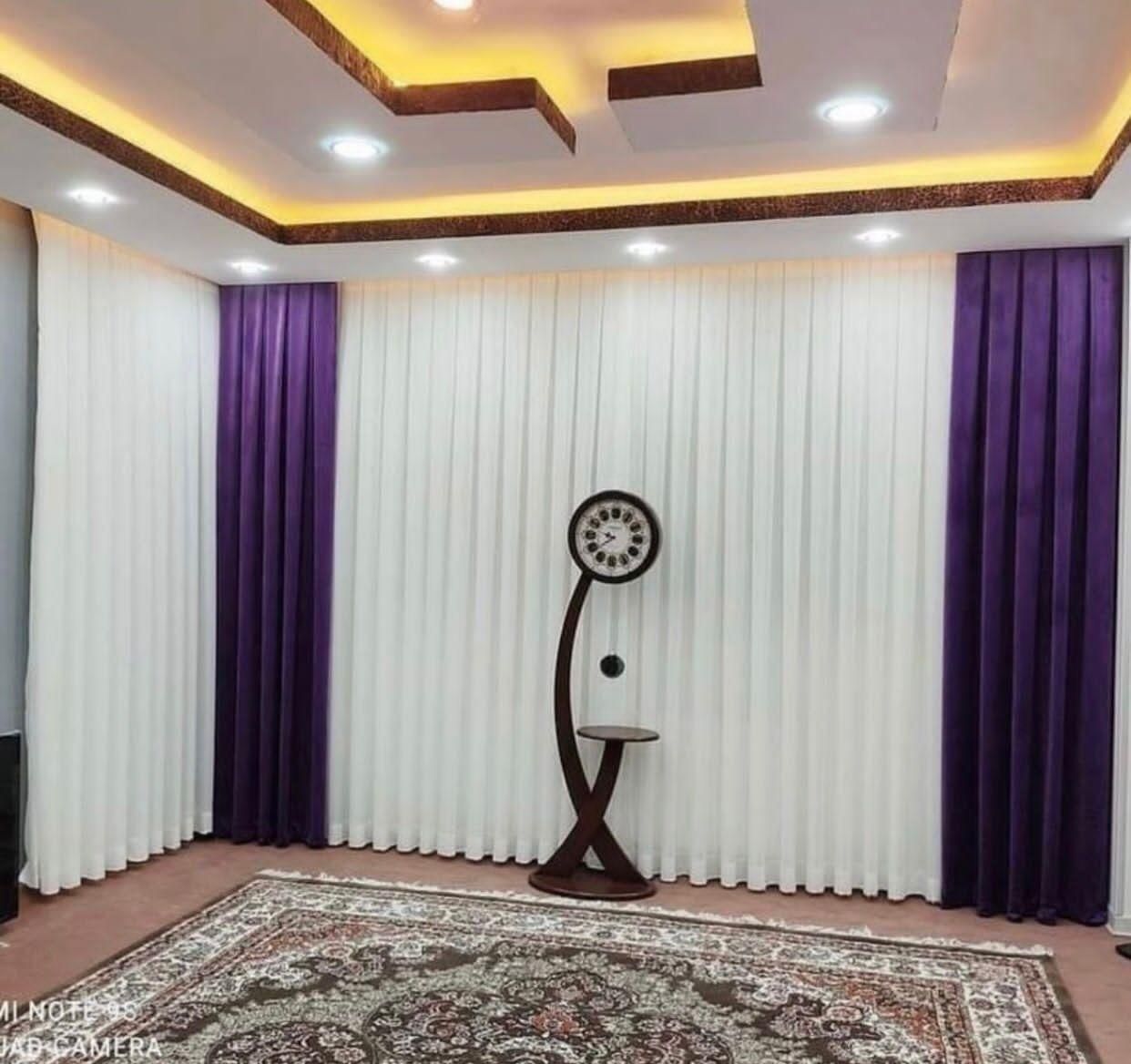 حریر. و مخمل پلیسه ای|پرده، رانر، رومیزی|قم, باجک دو|دیوار