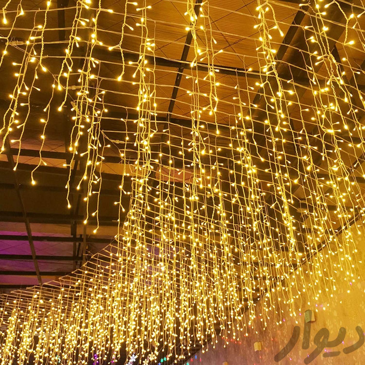 ریسه ال ای دی آویز خوشه ای ۳ متری با ۲۰ آویز|ریسه و چراغ تزئینی|تبریز, |دیوار