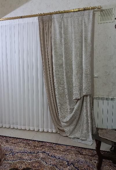 والان پرده دو تیکه مخمل|پرده، رانر، رومیزی|تهران, سیروس|دیوار