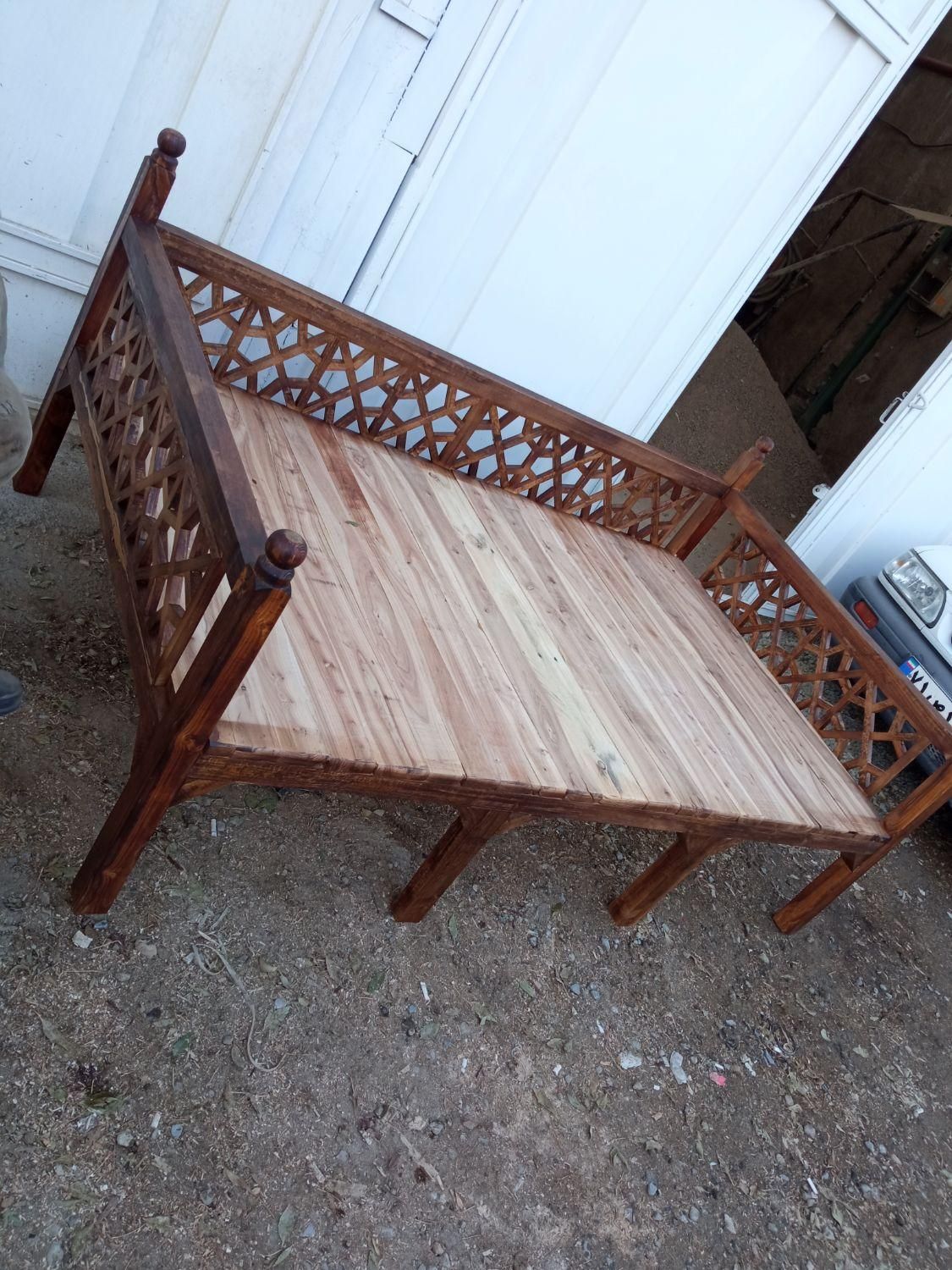 تخت سنتی گره چینی چوبی|تخت و سرویس خواب|همدان, |دیوار