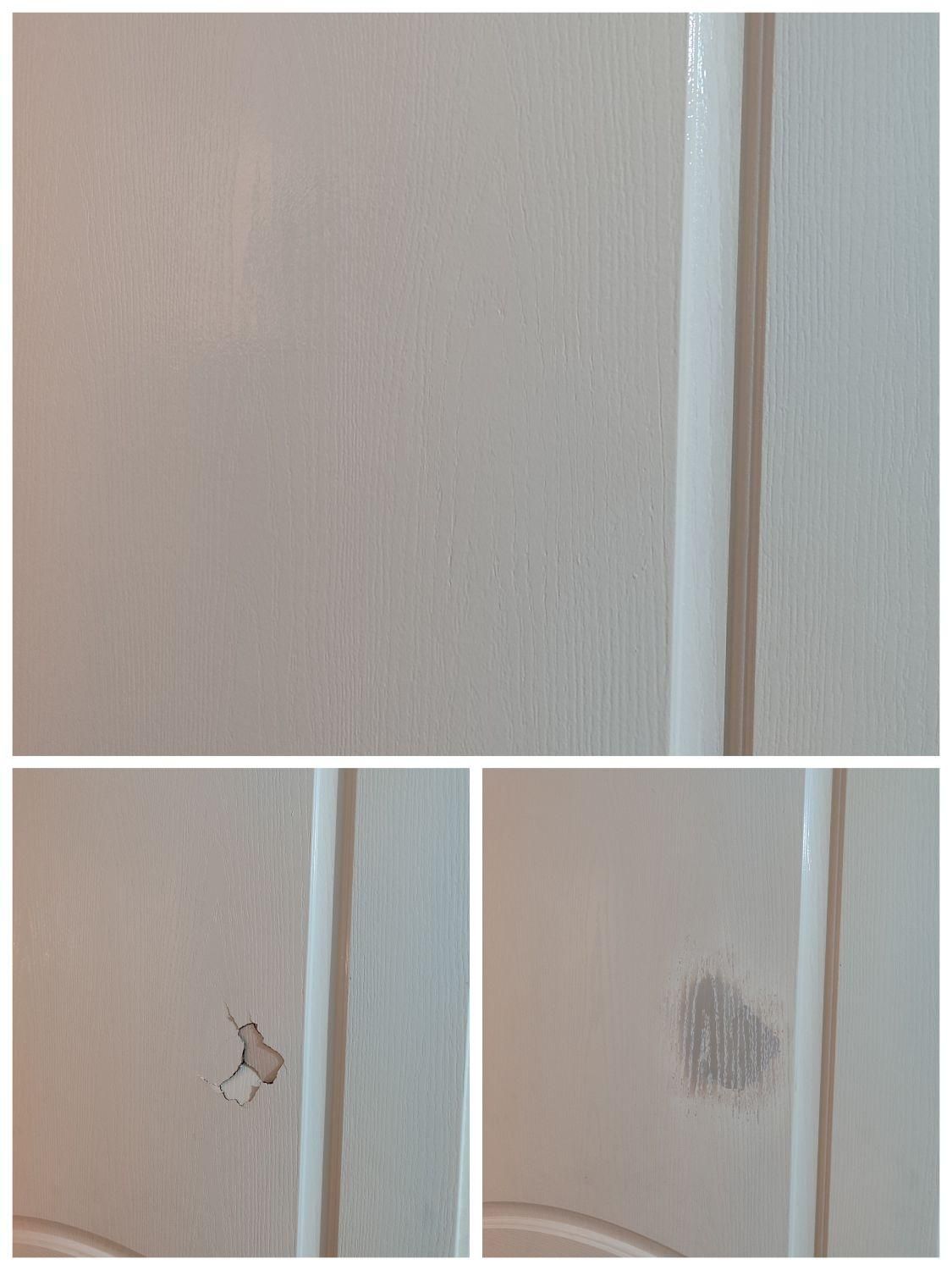 تعمیر درب چوبی .جای مشت شکستگی|خدمات پیشه و مهارت|تهران, مهران (سیدخندان)|دیوار