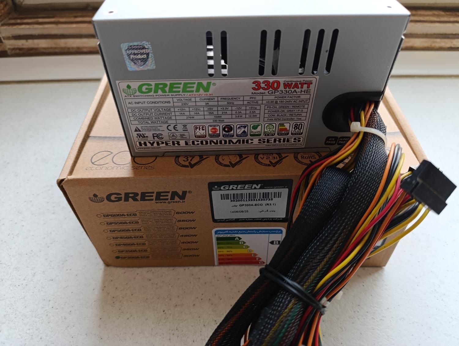 منبع تغذیه کامپیوتر گرین GP330A-HE 330W|قطعات و لوازم جانبی رایانه|تهران, نیرو هوایی|دیوار