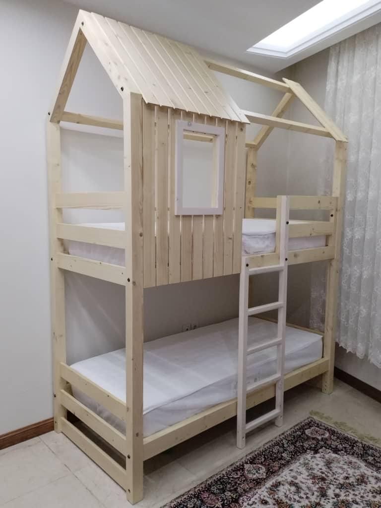 تخت دو طبقه کودکانه|تخت و سرویس خواب|خاوران, |دیوار