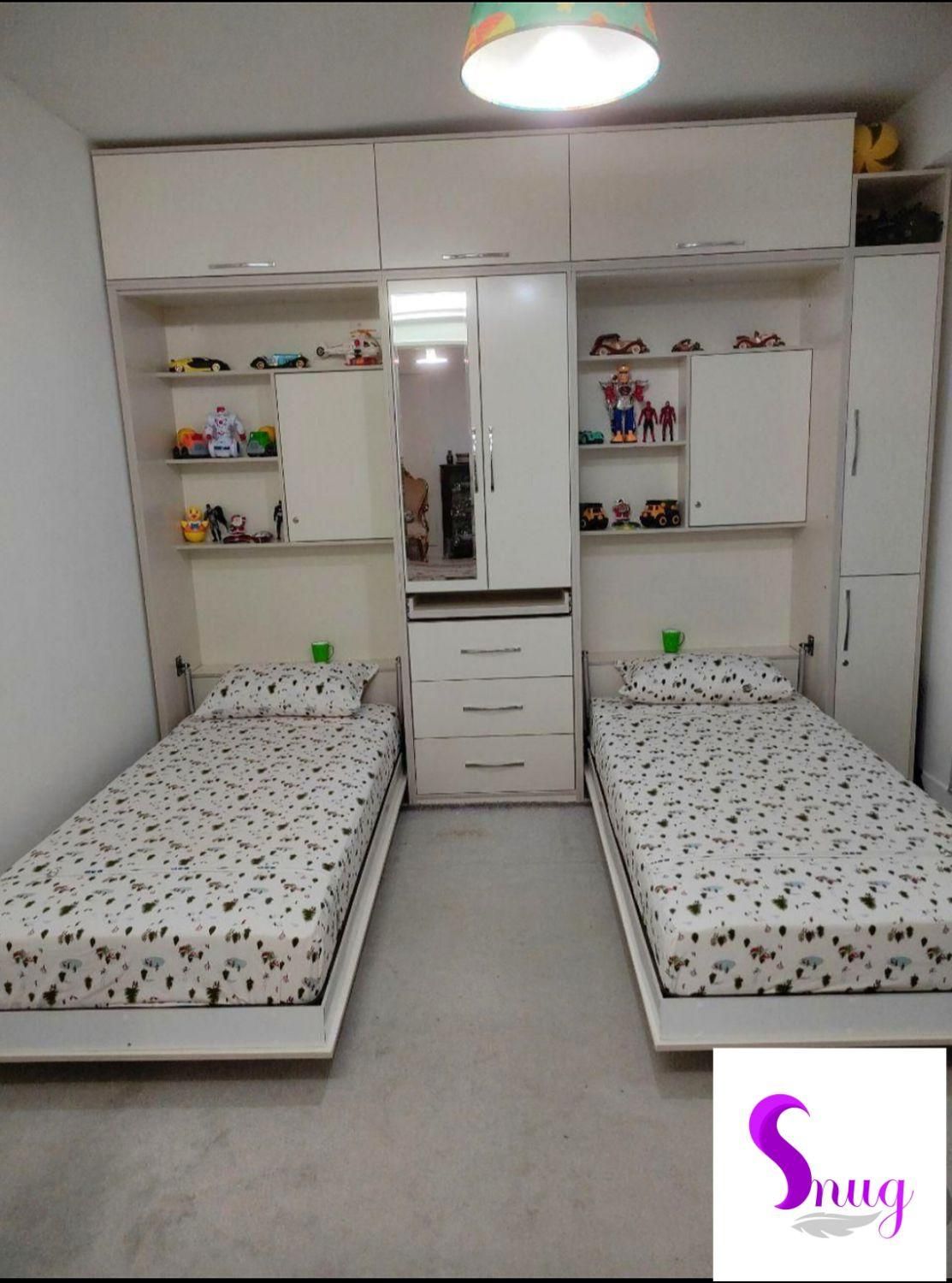 تخت تاشو یکنفره/دونفره کمجا/تخت جکدارتختخواب شرکتی|تخت و سرویس خواب|کرمانشاه, |دیوار