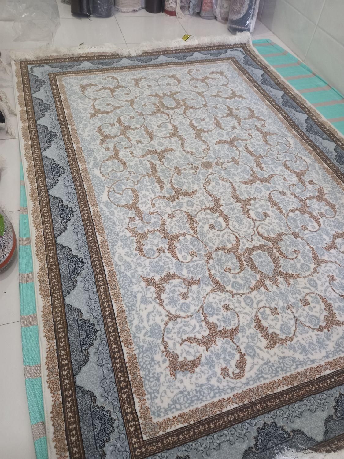 فرش ۷۰۰شانه لوتوس کرم طلاکوب|فرش|سنندج, |دیوار