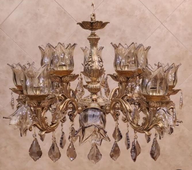 لوستر واژگون2 برنز برنزی|لوستر و چراغ آویز|کرج, حصارک بالا|دیوار