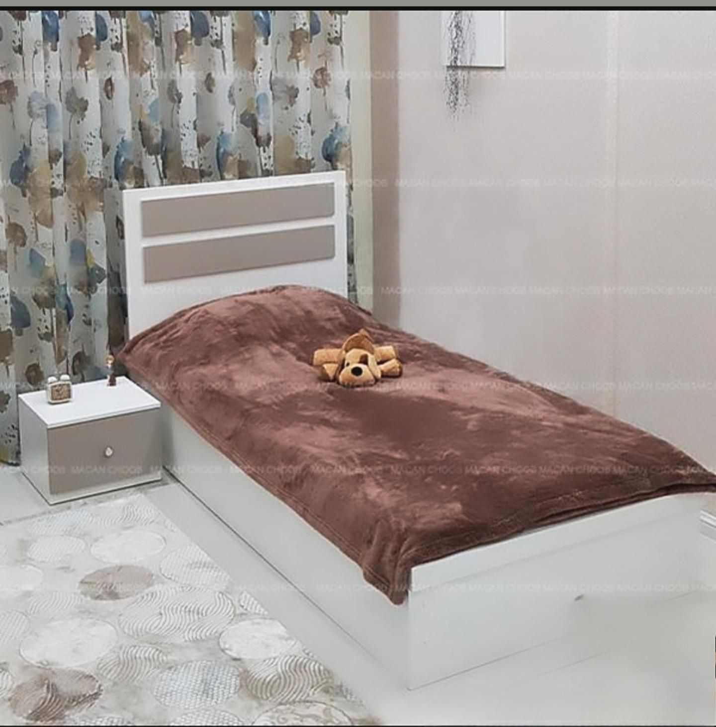 تخت خواب یک نفره (تختخواب یکنفره)درسا چوب|تخت و سرویس خواب|مشهد, سیس‌آباد|دیوار