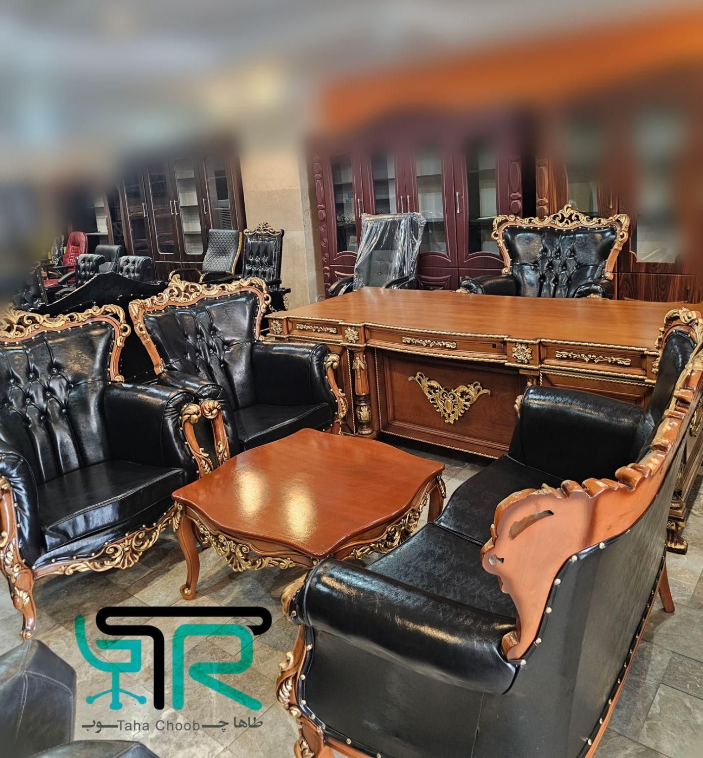 دیزاین میز مبل مدیریت کلاسیک مدل شل چوب راش/کانتر|دفتر کار|بندرعباس, |دیوار