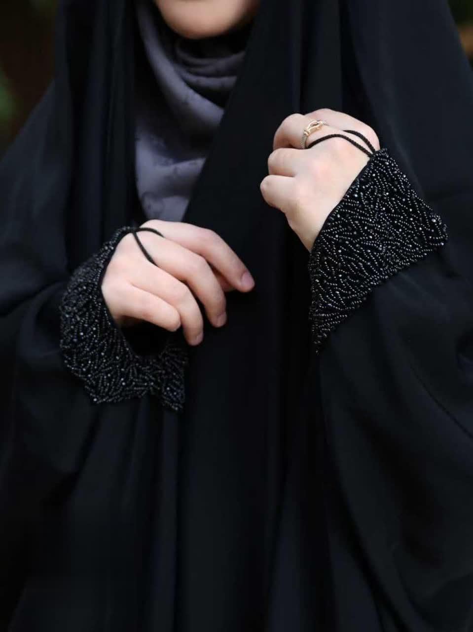 چادر مشکی عبا عربی جواهردوزی کد gh7656|لباس|سنندج, |دیوار