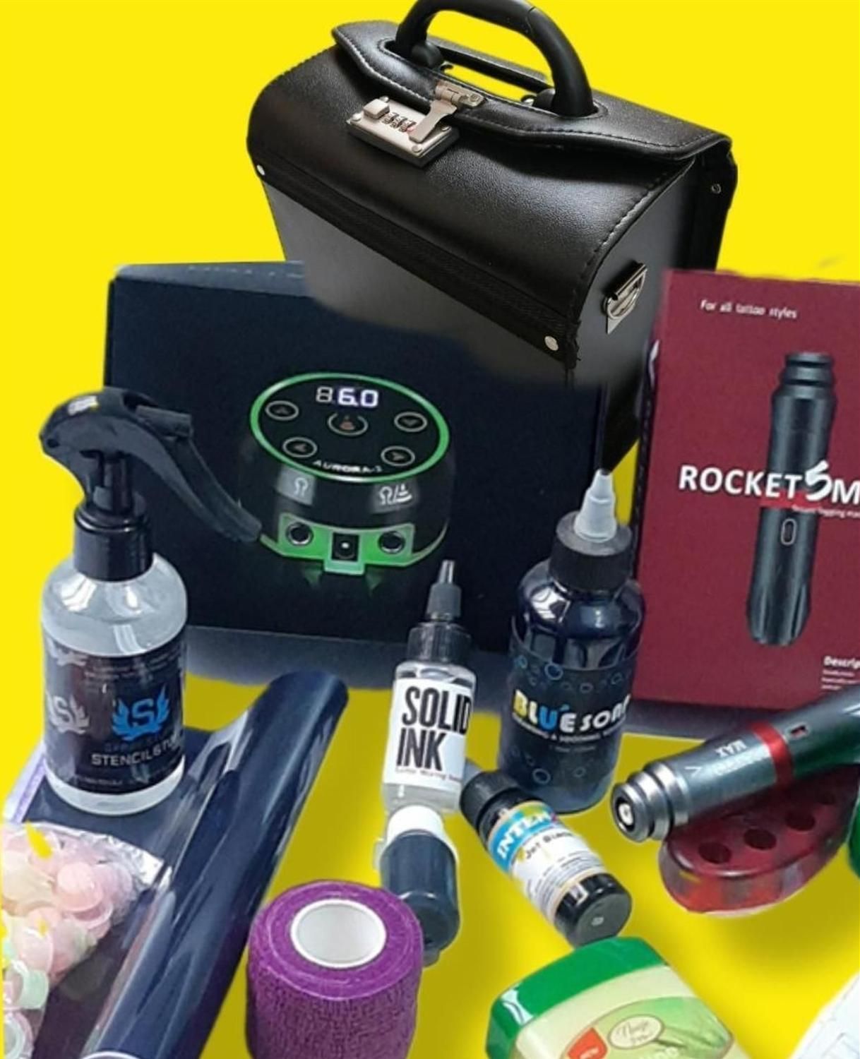 پکیج کامل لوازم تاتو بدن/کاشت ناخن/سوهان برقی/یووی|آرایشی، بهداشتی، درمانی|تبریز, |دیوار