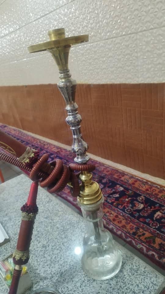 قلیان میوه ای برنجی ۲رنگ کافه وقهوه خونه عمده|صنایع دستی و سایر لوازم تزئینی|تهران, مولوی|دیوار