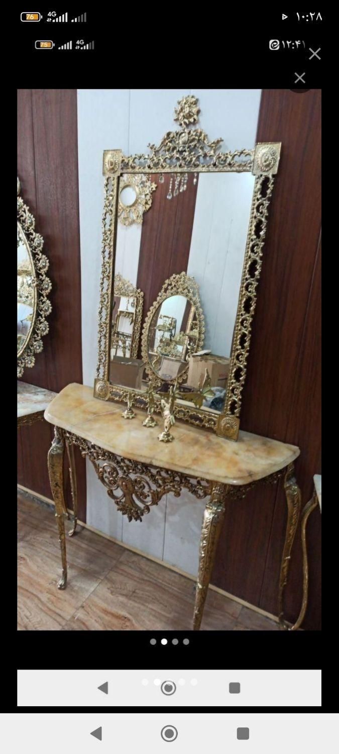 خریدار و فروشنده برنز بوفه آینه وشمعدان ساعت برنج|صنایع دستی و سایر لوازم تزئینی|اراک, |دیوار