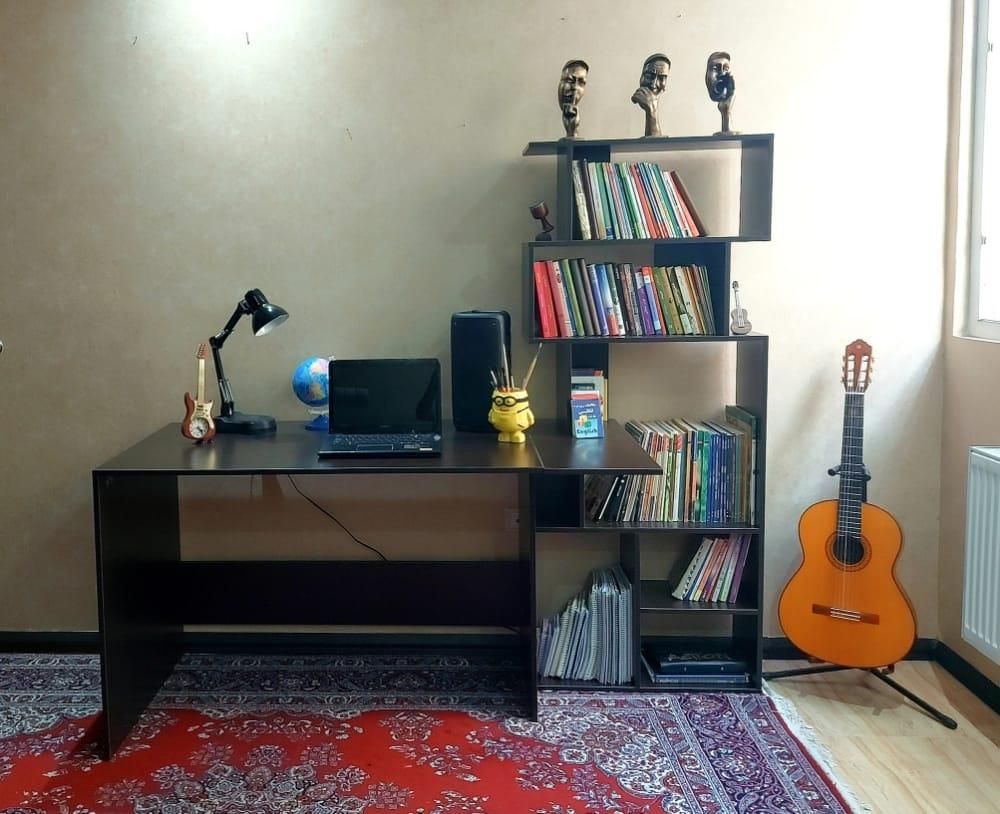 میز تحریر کتابخانه دار طرح لاله|میز تحریر و کامپیوتر|شیراز, تندگویان|دیوار