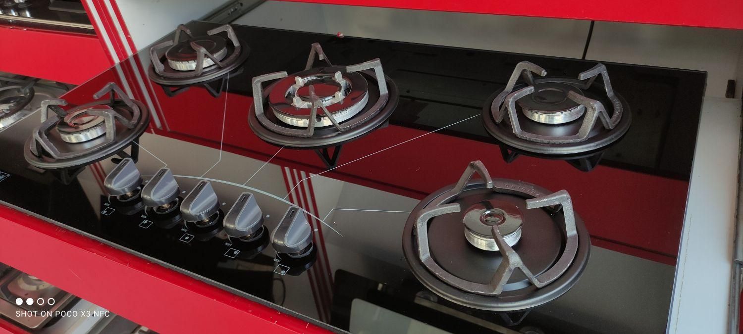 گاز رومیزی جنرال شیشه ای5شعله|اجاق گاز و لوازم برقی پخت‌وپز|هشتگرد, هشتگرد قدیم|دیوار