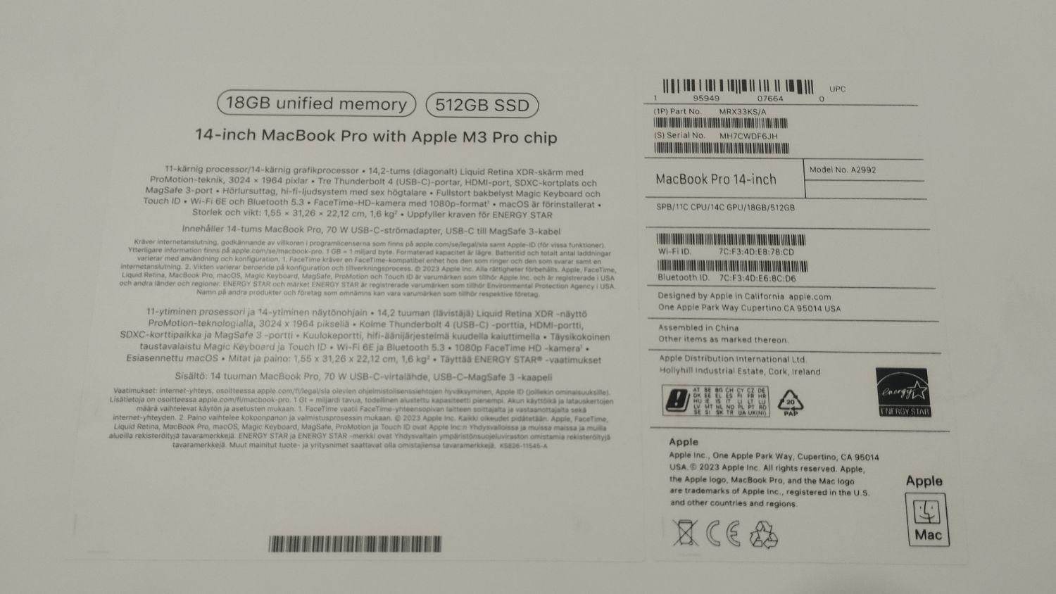 مک بوک آک MacBook pro M3 14.2inch 18-512 MRX33|رایانه همراه|همدان, |دیوار