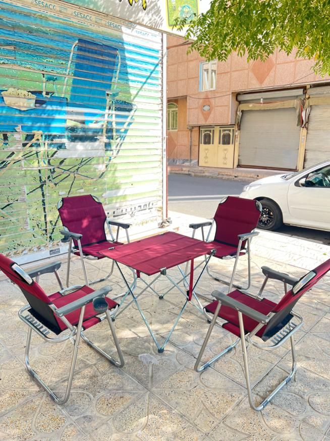 ست صندلی تاشو مسافرتی پلاس وزن بالا و میز استراکچر|کوهنوردی و کمپینگ|تهران, دریاچه شهدای خلیج فارس|دیوار