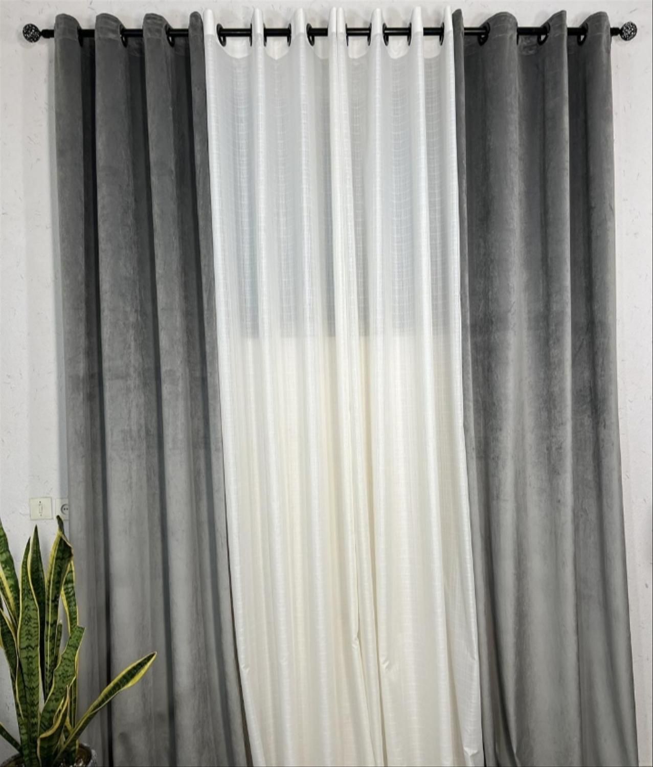 پرده دکور آماده پانچ|پرده، رانر، رومیزی|فولادشهر, مسکن مهر فولادشهر|دیوار