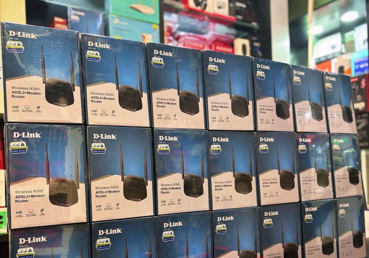مودم ۲ آنتن دلینک آکبند DLINK 124 NEW|مودم و تجهیزات شبکه|خرم‌آباد, |دیوار