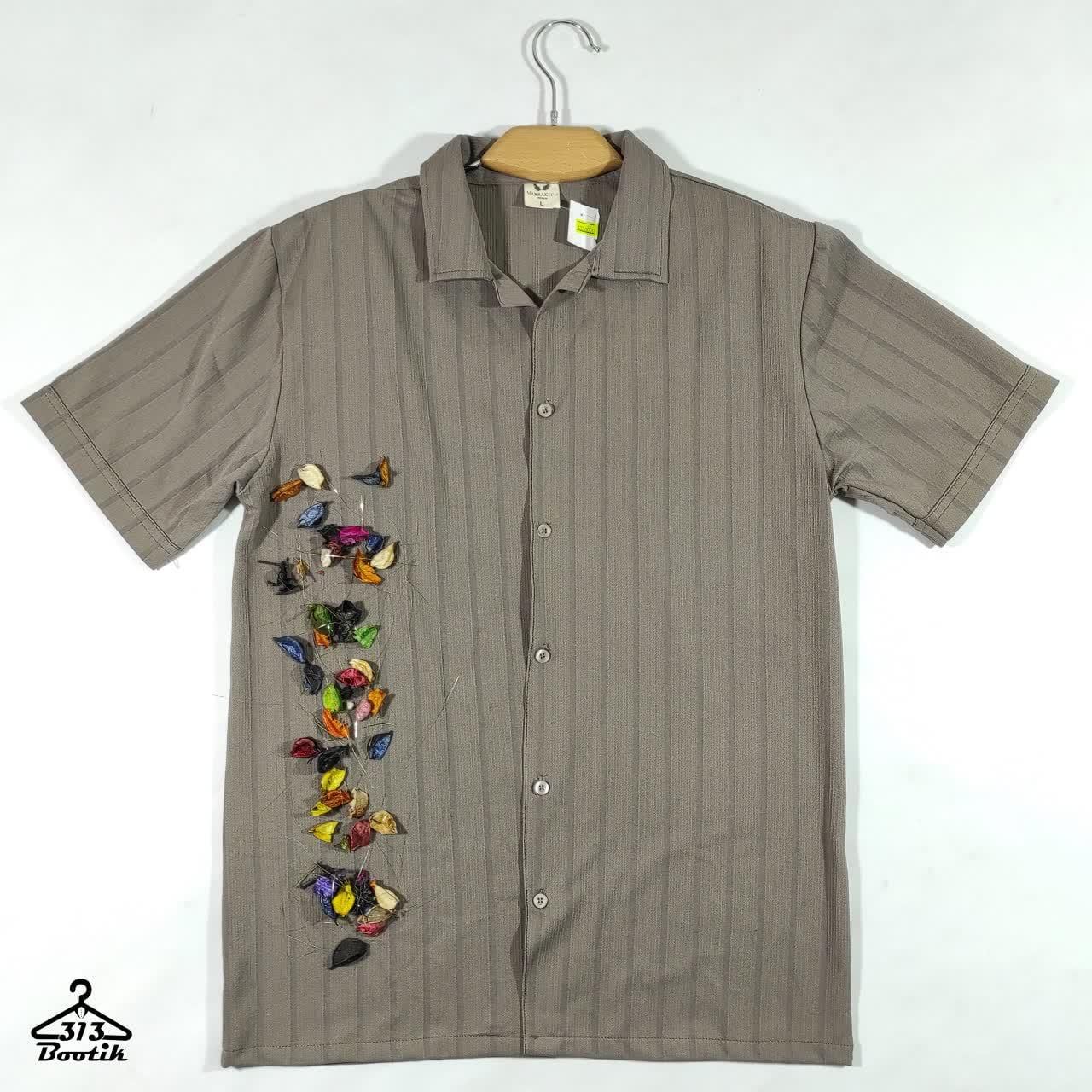 پیراهن تیشرتی یقه انگلیسی دکمه دار مدل نخی|لباس|کرمان, |دیوار