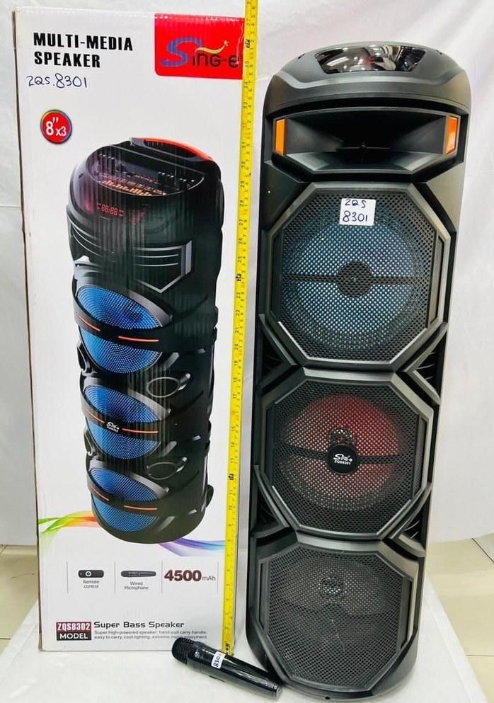 بانداسپیکر پارتی باکس شارژی بلوتوثی سه باندzqs8301|پخش‌کننده همراه|تهران, نازی‌آباد|دیوار